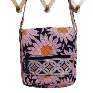 Vera Bradley Loves Me        quilted messenger style bag. Size 10.5x11"